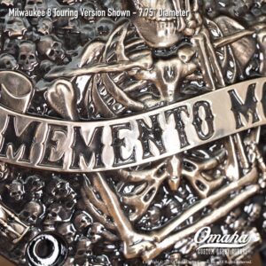 Memento Mori custom derby cover for Harley-Davidson motorcycles