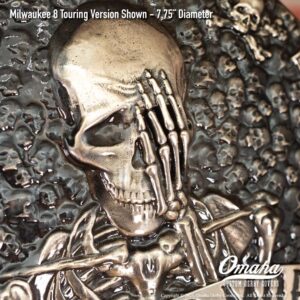 Memento Mori custom derby cover for Harley-Davidson motorcycles