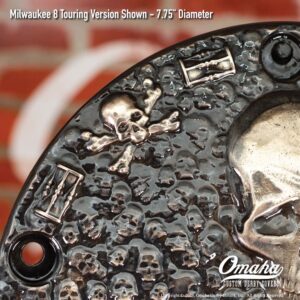 Memento Mori custom derby cover for Harley-Davidson motorcycles