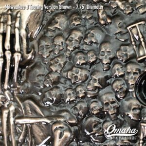 Memento Mori custom derby cover for Harley-Davidson motorcycles