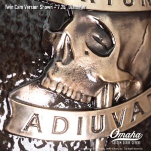 Fortis Fortuna Adiuvat Custom Derby Cover for Harley-Davidson Motorcycles