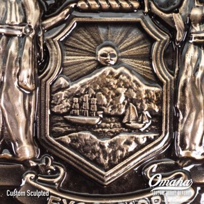 Custom sculpted derby cover for Harley-Davidson motorcycle