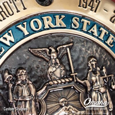 Custom sculpted derby cover for Harley-Davidson motorcycle
