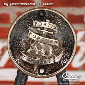 Fortis Fortuna Adiuvat custom timing cover for Harley-Davidson Sportster motorcycle