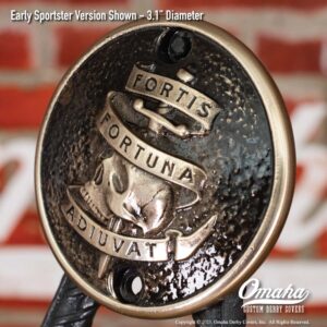 Fortis Fortuna Adiuvat custom timing cover for Harley-Davidson Sportster motorcycle