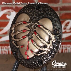 Broken Heart Custom Derby Cover for Harley-Davidson Motorcycle