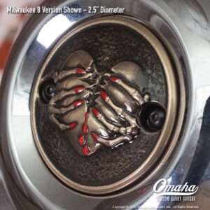 Custom timing cover for Harley-Davidson motorcycle with Broken Heart design