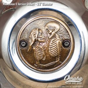 Custom bronze timing cover with Love Never Dies sculpture for Harley-Davidson motorcycles with Milwaukee 8 motor