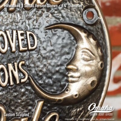 Custom derby cover for Harley-Davidson with sun and moon design