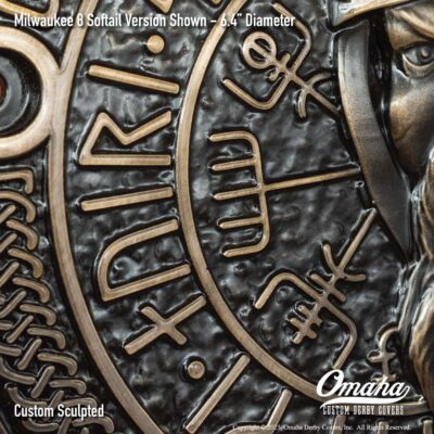 Viking warrior custom derby cover for harley-davidson motorcycle