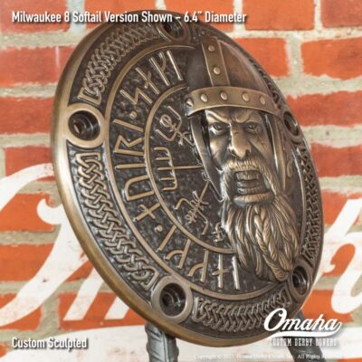 Viking warrior custom derby cover for harley-davidson motorcycle